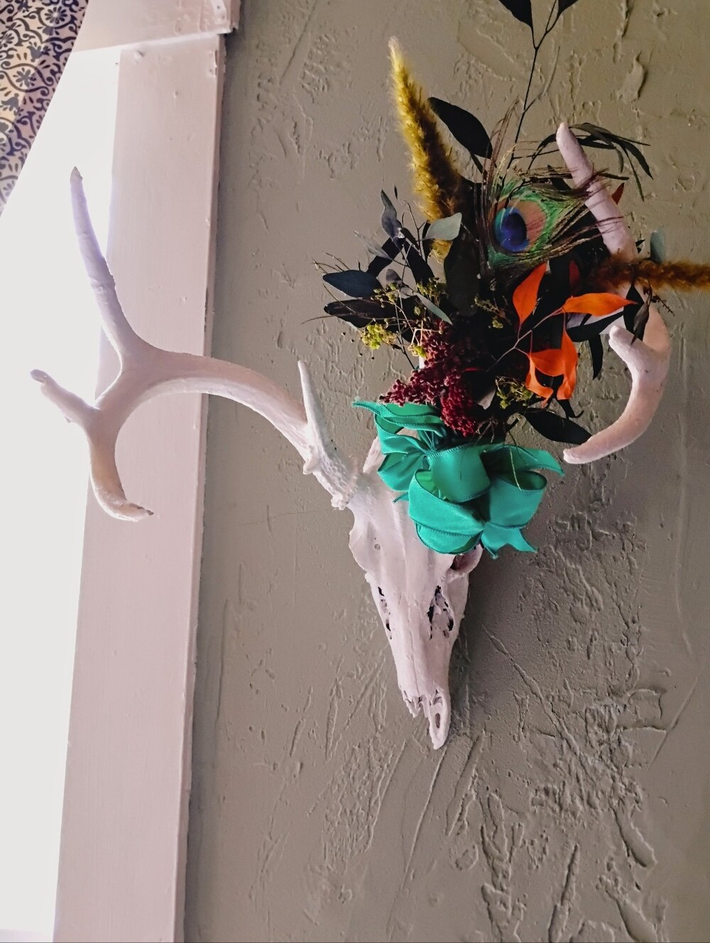 Wall art REAL clean Antlers Floral Rustic Woodsy vibe Unique FREE shipping - Picture 3 of 10